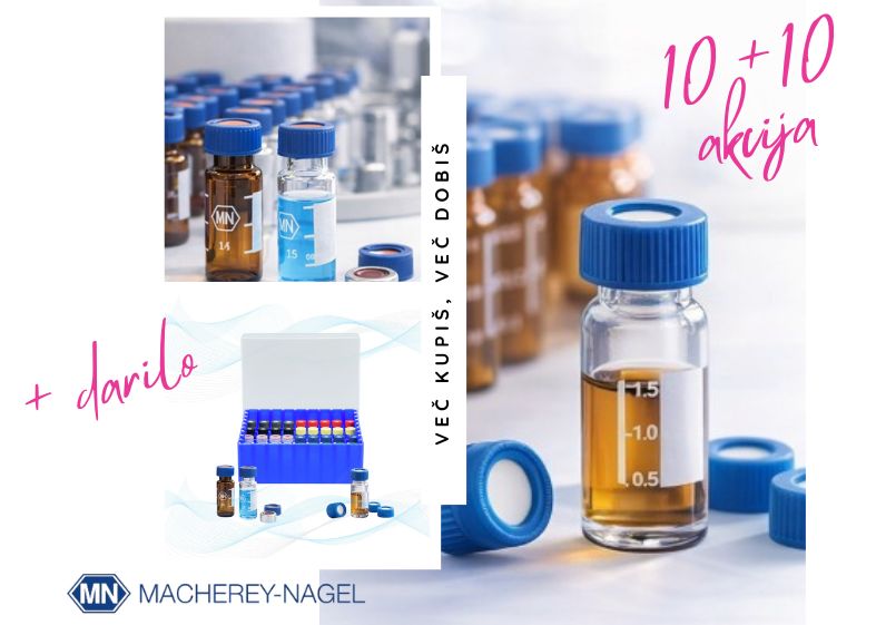 Viale za HPLC/GC (10 + 10 akcija) + DARILO škatla za shranjevanje vial