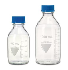 Steklenica - reagenčna, z zamaškom na navoj, brezbarvno steklo