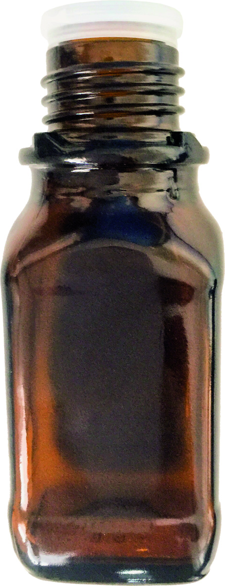 Steklenica - reagenčna, štirioglata, rjavo steklo